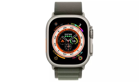 Apple Watch Ultra 49mm Titanium Case/ Green - Medium