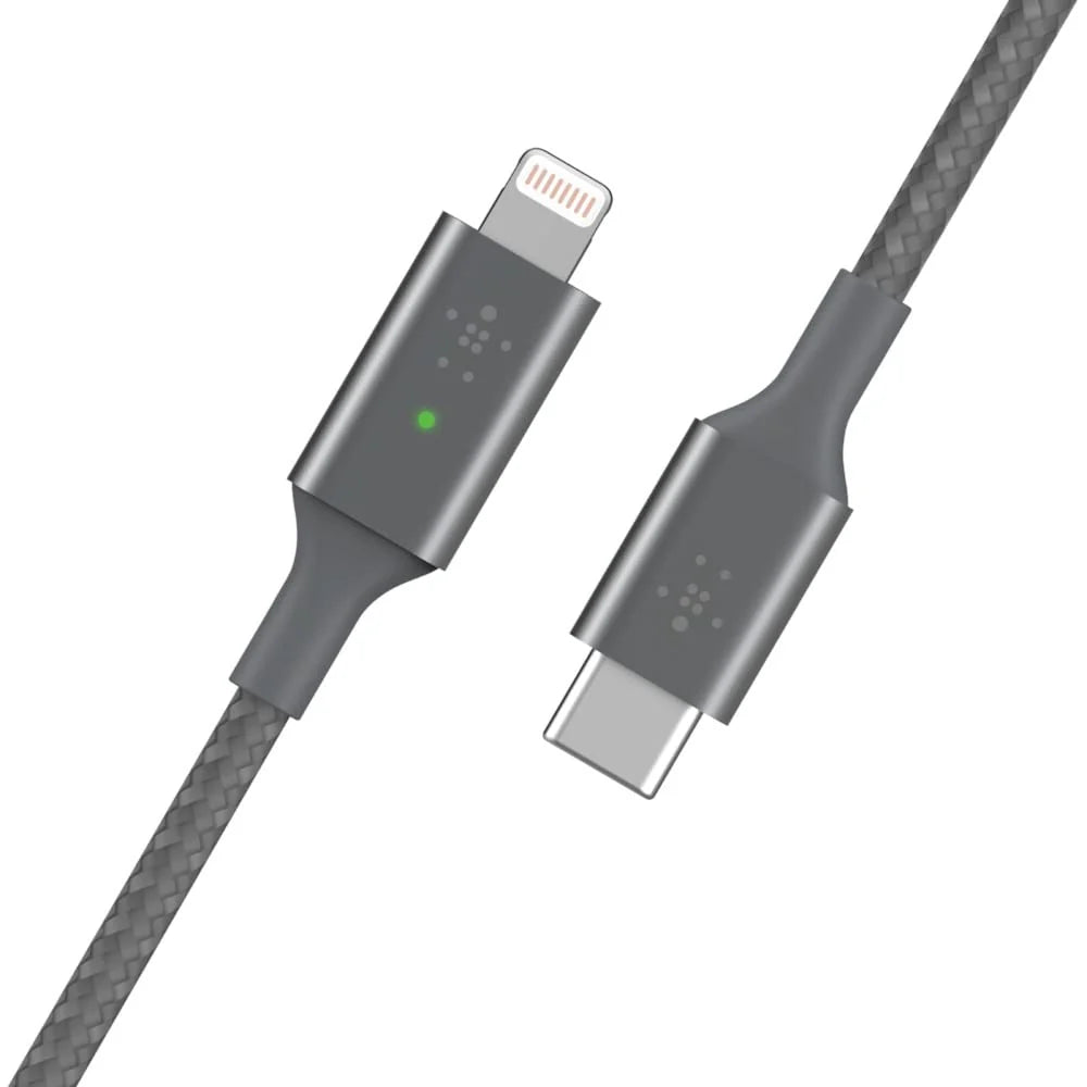 Belkin Smart LED Charging Cable USB-a to Lightning 4ft/1.2m