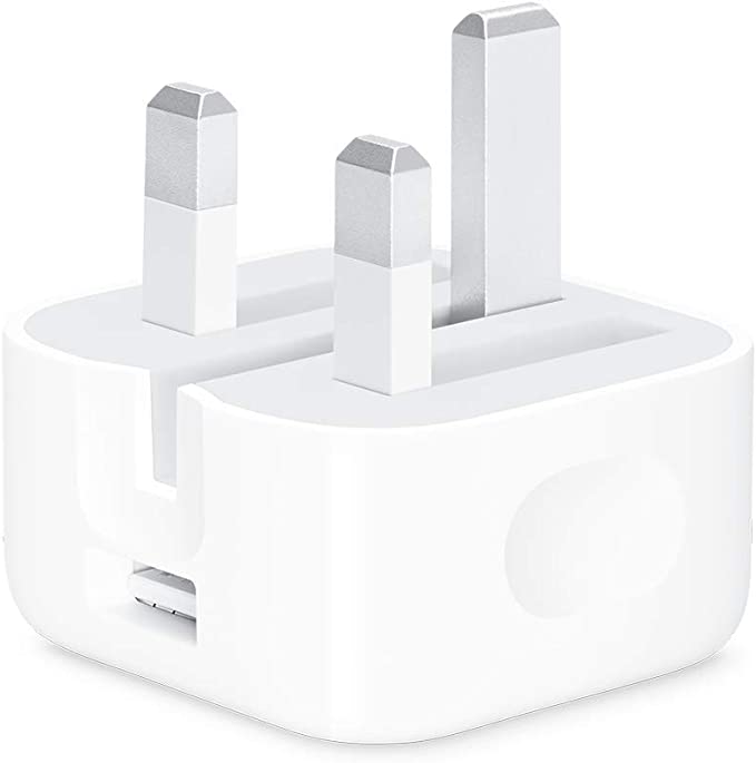 Official Apple 5w USB Power Adapter Charger Plug Folding Pins + 2 Metre Lightning Cable