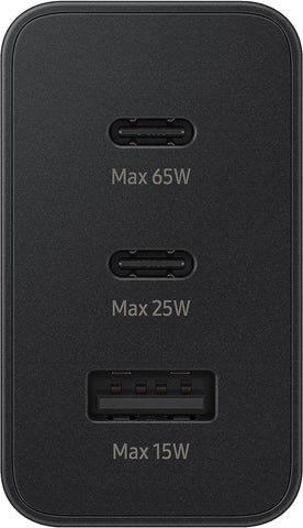 Samsung Official 65W Trio 3 in 1 Power Adapter 2.0 Super Fast Black