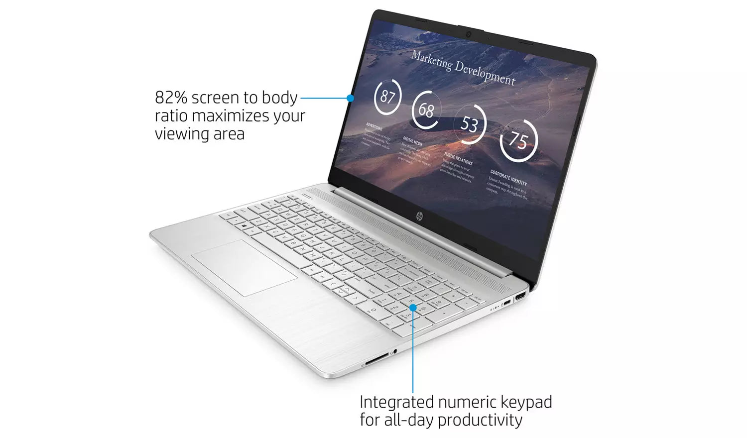 HP 15.6in 15s-fq2039na i3 4GB 128GB Laptop - Silver