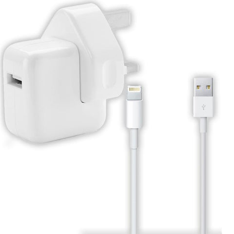 Official Apple 10W Mains Charging Adapter A1357 + Lightning Data Cable For iPhone, iPad and iPod - fonehaus