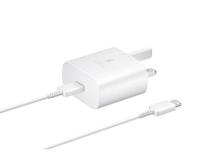 Samsung Galaxy Official 25W Super Fast Charging Travel Adapter with USB-C to C Data Cable White