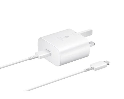 Samsung Galaxy Official 25W Super Fast Charging Travel Adapter with USB-C to C Data Cable White